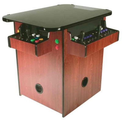 A cocktail table style arcade game