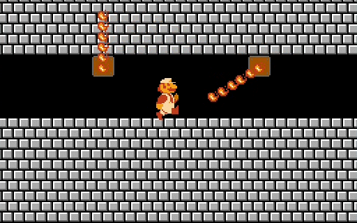 Firebars are present in various locations inside a castle