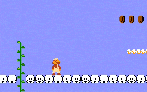 The Beanstalk allows Mario access to the coins hidden above the clouds