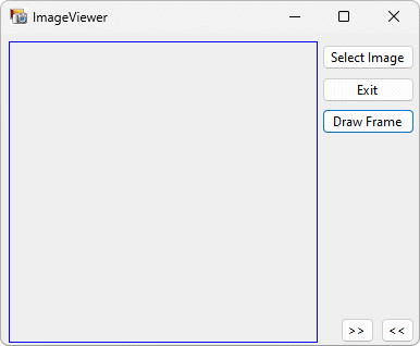 Clicking on the Draw Frame button draws a border around the image