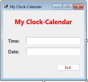 The clock-calendar interface