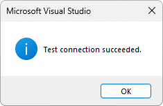 You should see a message telling you the test has succeeded