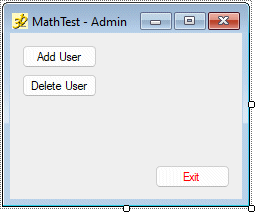 The MathTest admin form interface