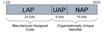 The format of the Bluetooth Device Address