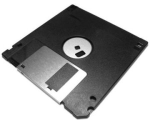 A 3.5 inch floppy disk
