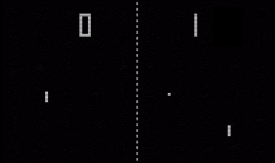 The original Pong screen looked something like this