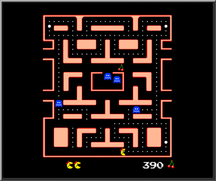 A playable online version of Ms Pac-Man (http://www.webpacman.com/mspacman.htm)
              