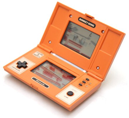 A Nintendo Game and Watch handheld, featuring Donkey Kong