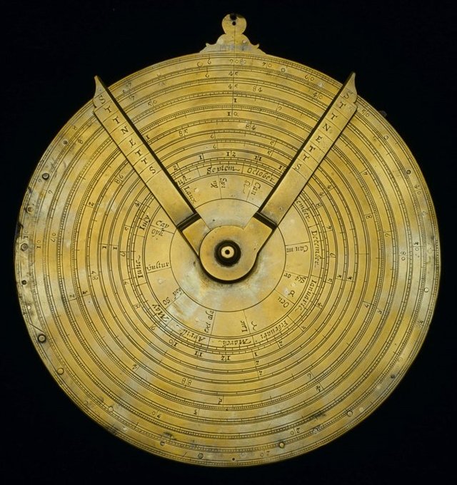 Instrument with circles of proportion by Robert Davenport, c1650