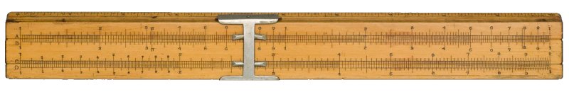 A Mannheim slide rule with metal cursor