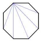 The diagonals from a single vertex create n-2 triangles