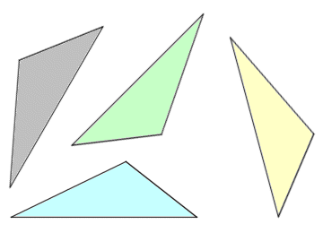Congruent triangles with different coordinates and orientation