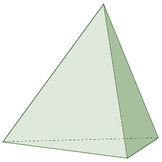 A triangular pyramid (tetrahedron) has a triangular base