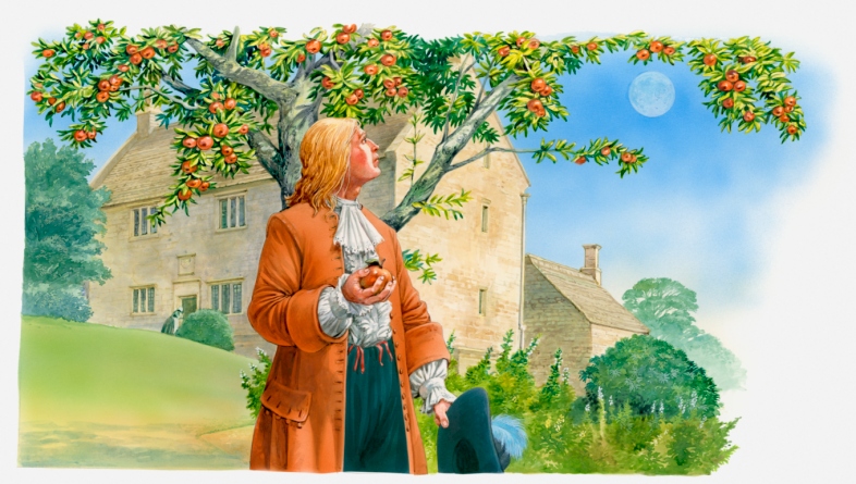 Newton's theory of gravitation is thought to have been inspired by an apple falling from a tree