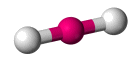 Ball-and-stick diagram - AX2E0, AX2E3