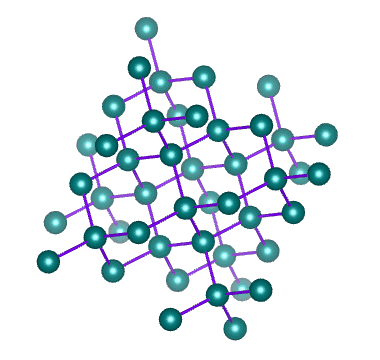 The crystalline structure of diamond – an allotrope of carbon