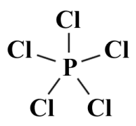 The skeletal Lewis structure for PCl5
