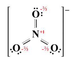 The hybrid structure of the nitrate ion