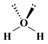 A VSEPR diagram for a H2O molecule