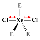 Non-polar molecule - AX2E3