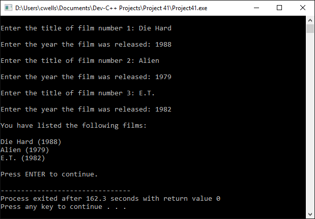Programming with C++ - Data Structures
