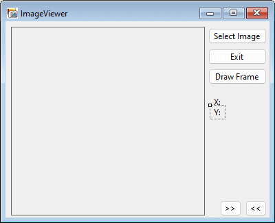 The form with its X: and Y: labels