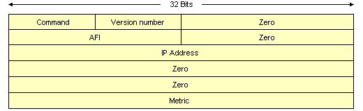 The format of the IP RIP packet