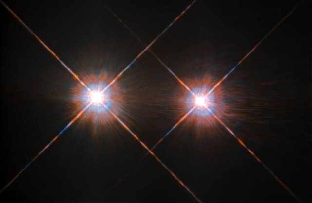 Hubble telescope image of Alpha Centauri A and B (4.37 light years from Earth)