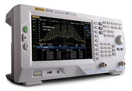 A Rigol DSA815-TG Spectrum Analyser