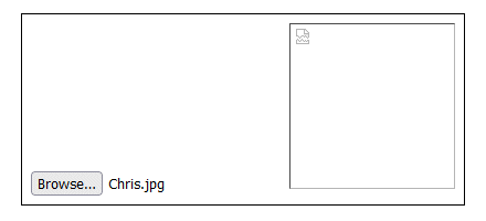 The selected image file is not displayed 