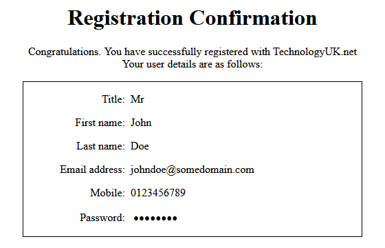Form submission should provide user feedback