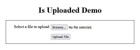 The check_uploaded.html upload page